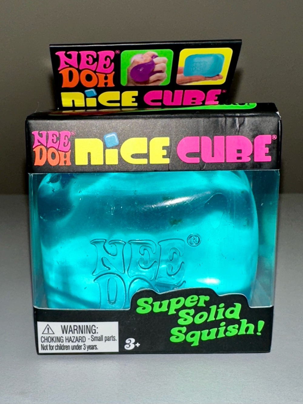 Brand New Authentic Schylling Needoh Nice Cube Blue Super Solid Squish